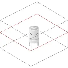 Схема лучей ротационного нивелира Spectra Precision LL300N