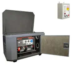 A-iPower A6000EAX в супертихом зимнем кожухе 1400SS RAL 7024 + блок автозапуска A-iPower 230 В, 50 А