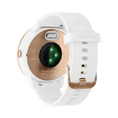 Часы для бега Garmin Vivoactive 3 золотистые с белым ремешком