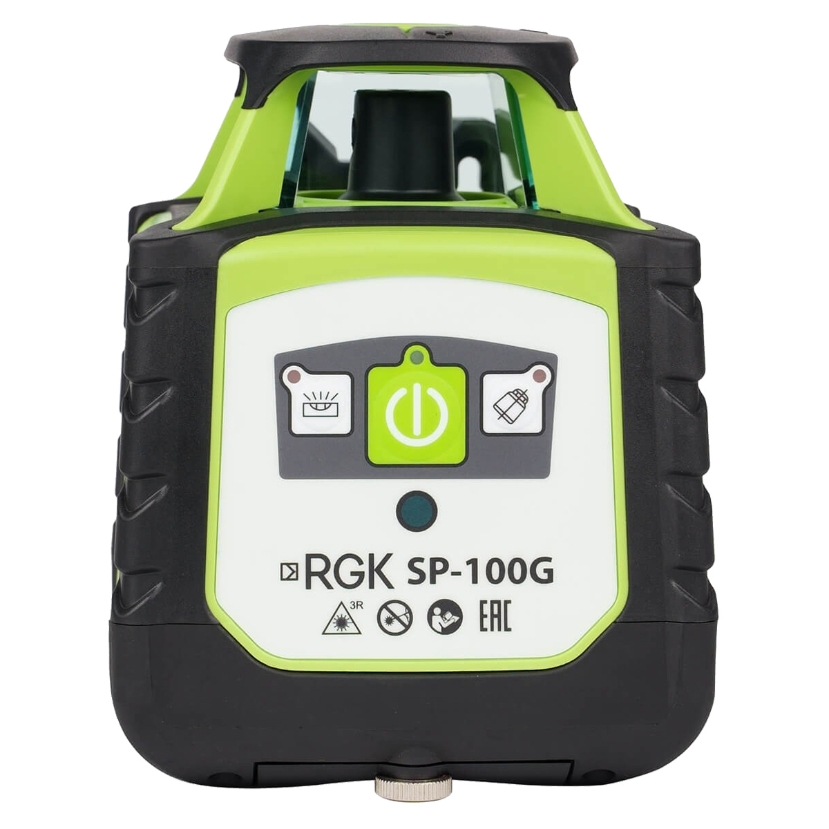 RGK SP-100G - ротационный нивелир (ротационный / зеленый луч / 250м с приемником / ±0,15 мм)
