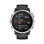 умные Часы Garmin Fenix 6S Silver Black Band серебристые с черным ремешком