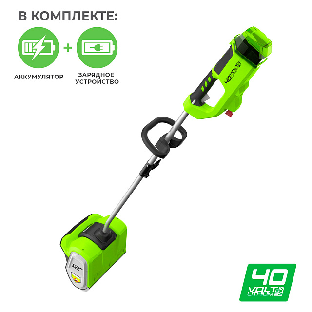 Снегоуборщик аккумуляторный Greenworks GD40SSK4