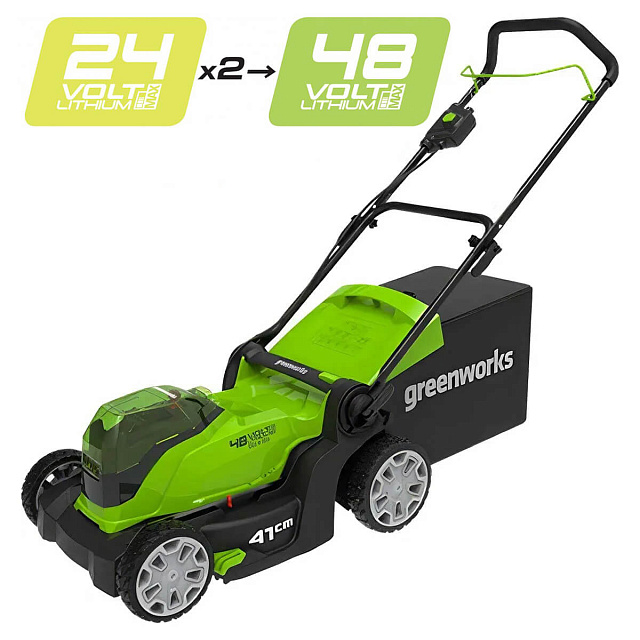Аккумуляторная газонокосилка Greenworks G24X2LM41, 24V без АКБ и ЗУ