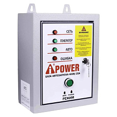 A-iPower A9000EAX в тихом зимнем кожухе 1200 RAL 7035 + блок автозапуска A-iPower 400 В, 25 А